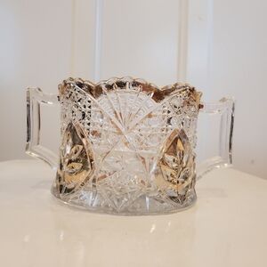 American Brilliant Period Cut Glass Sugar Bowl